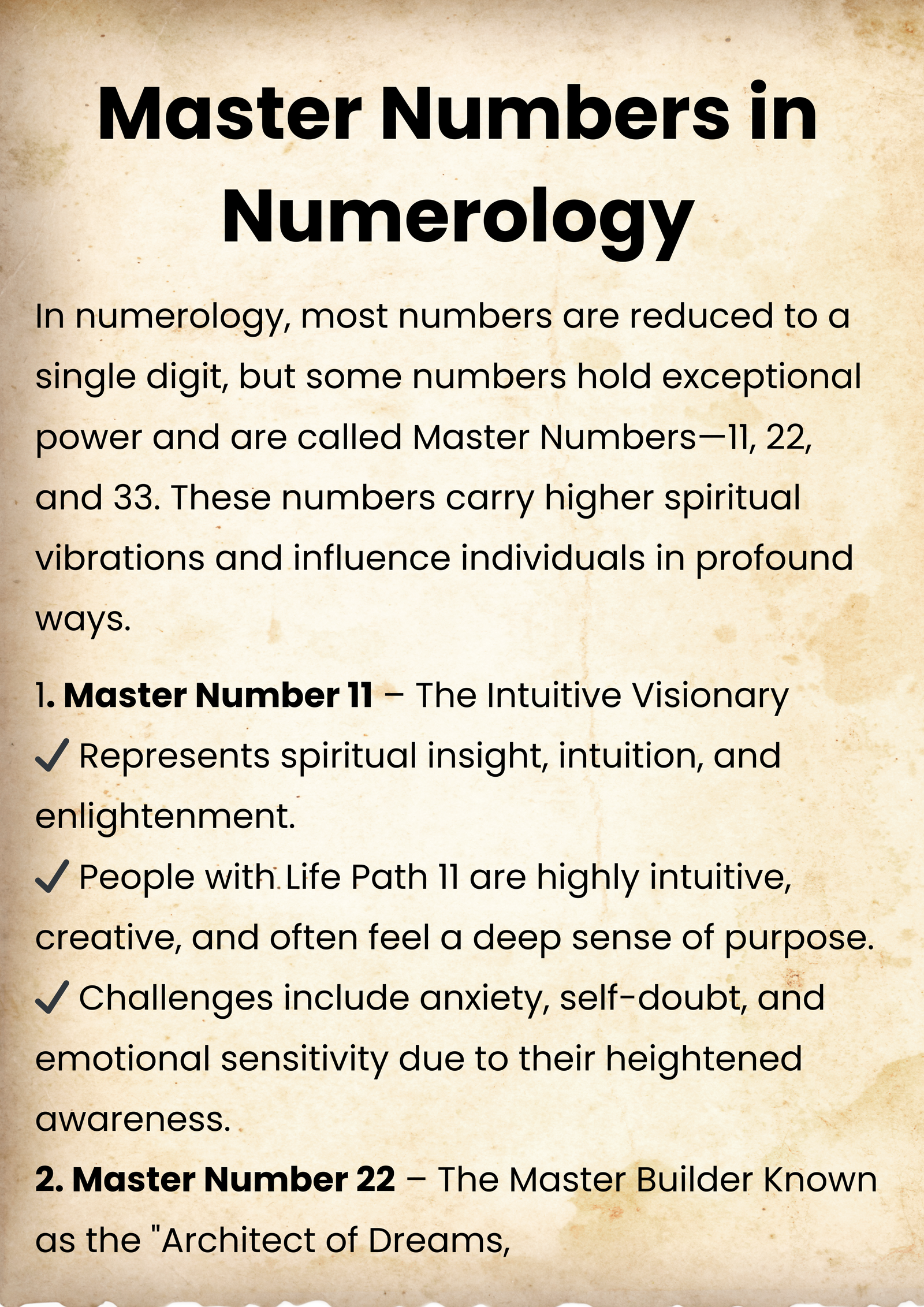 Advanced Numerology Sample