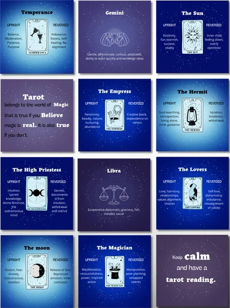 Social Media Templates for Tarot Practitioners