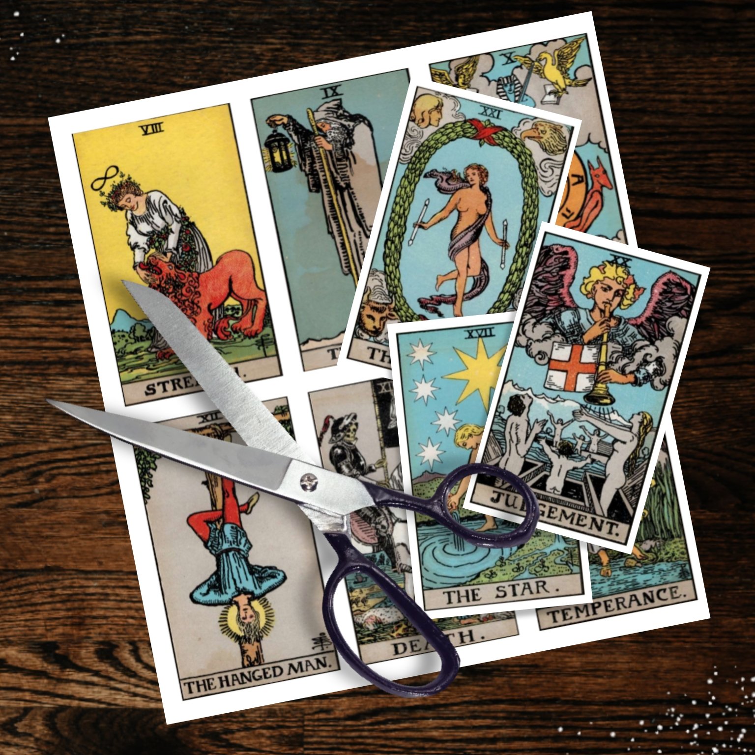 Rider Valley Vintage Printable Tarot Deck