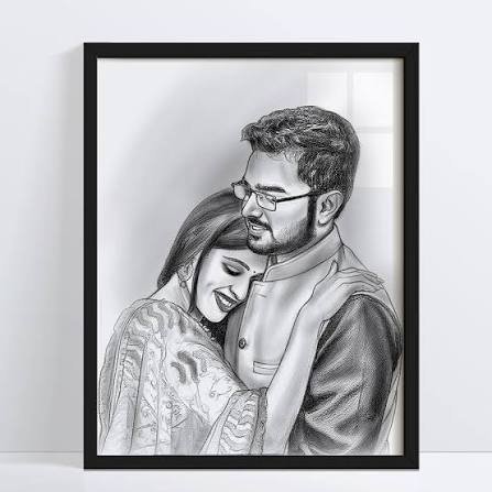 A handmade portrait of loved ones